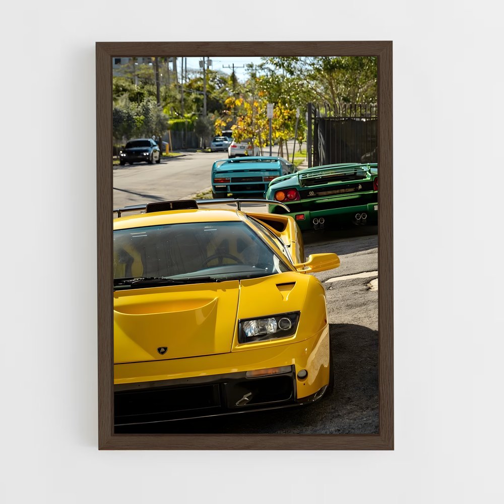 Poster Diablo sur la Route Jaune – affiche Lamborghini (vue 5)